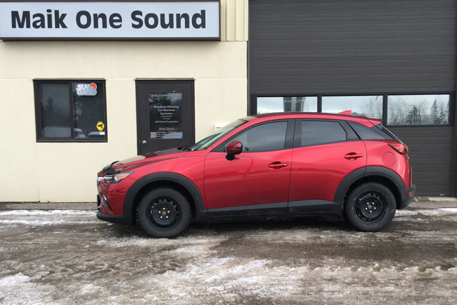 2020 Mazda CX-3 with professional window tint in North Bay